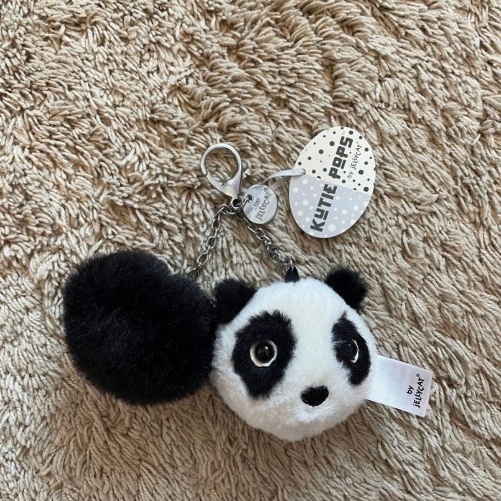 NEW Kutie Pops Panda Pompom Keychain